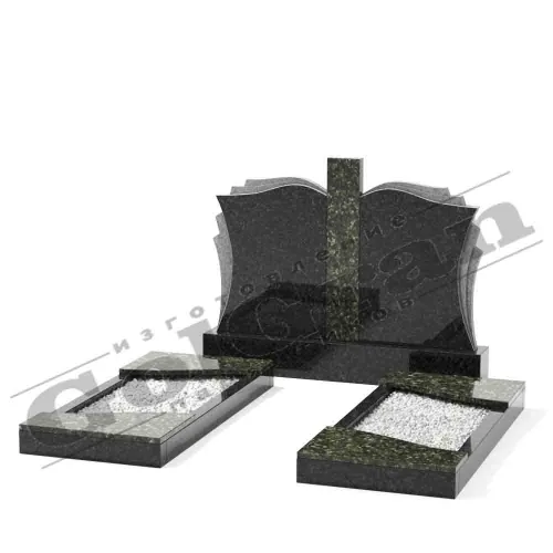 Мемориальный комплекс из карельского гранита и балтик грин К-61