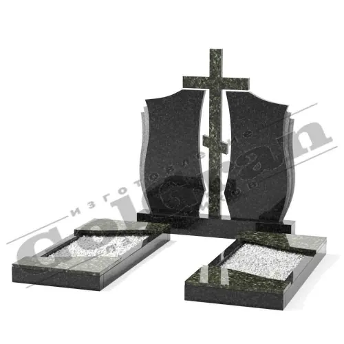 Мемориальный комплекс из карельского гранита и балтик грин К-63