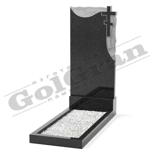 Вертикальный (одиночный) памятник В37 из карельского гранита 